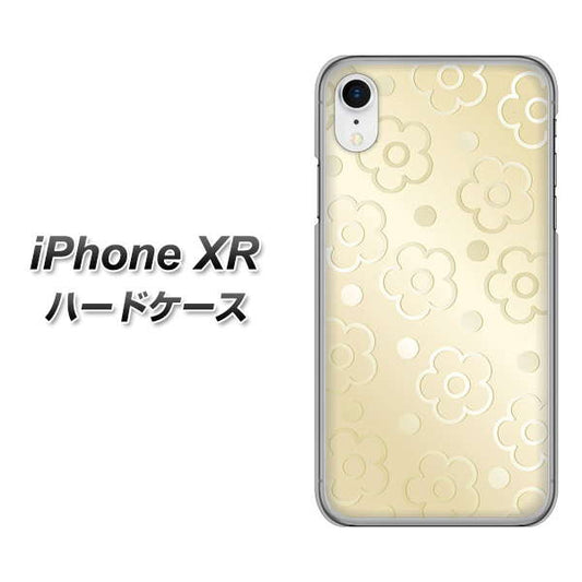 iPhone XR 高画質仕上げ 背面印刷 ハードケース【SC842 エンボス風デイジーシンプル(ベージュ)】