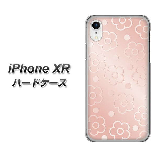 iPhone XR 高画質仕上げ 背面印刷 ハードケース【SC843 エンボス風デイジーシンプル（ローズピンク）】