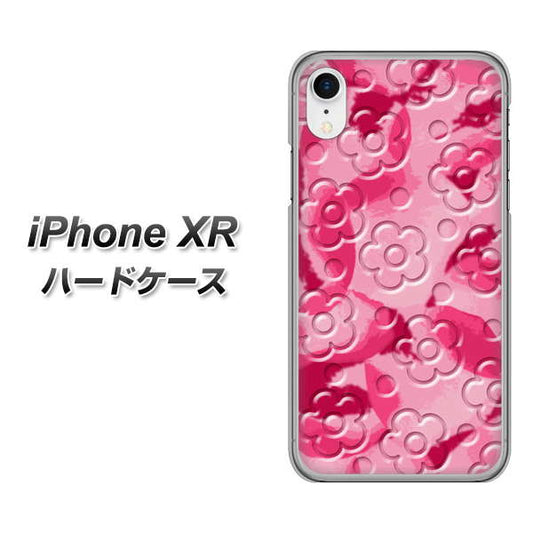 iPhone XR 高画質仕上げ 背面印刷 ハードケース【SC847 フラワーヴェルニ花濃いピンク（ローズアンディアン）】