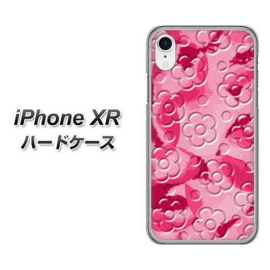 iPhone XR 高画質仕上げ 背面印刷 ハードケース【SC847 フラワーヴェルニ花濃いピンク(ローズアンディアン)】