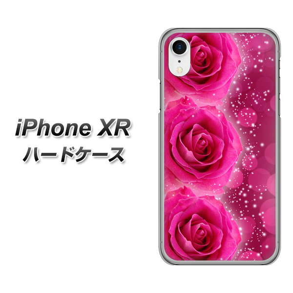 iPhone XR 高画質仕上げ 背面印刷 ハードケース【VA815 3連のバラ】
