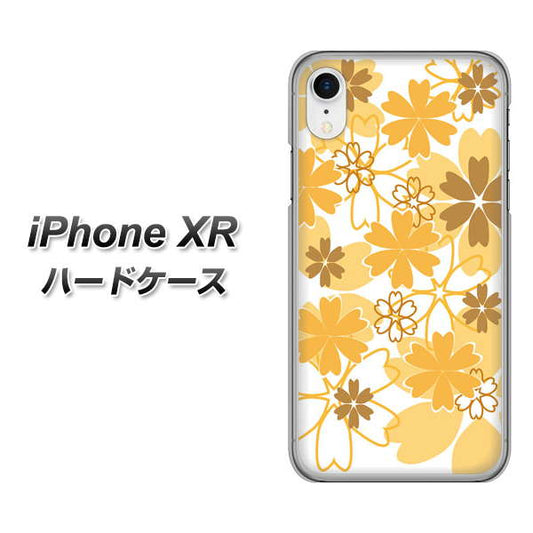 iPhone XR 高画質仕上げ 背面印刷 ハードケース【VA959 重なり合う花　オレンジ】