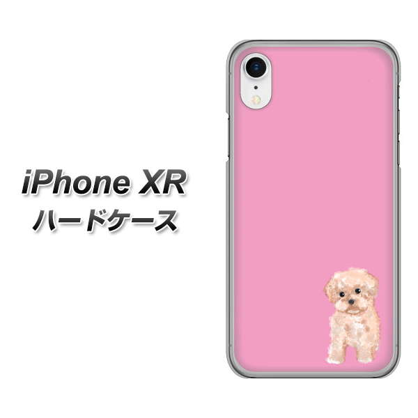 iPhone XR 高画質仕上げ 背面印刷 ハードケース【YJ061 トイプードルアプリコット(ピンク)】