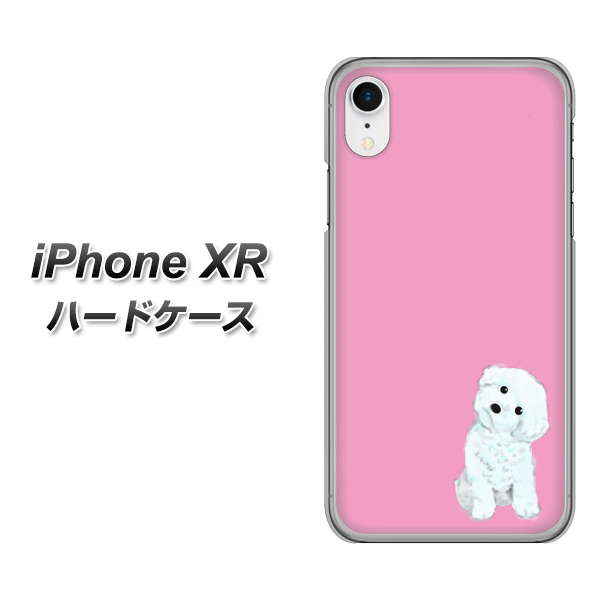 iPhone XR 高画質仕上げ 背面印刷 ハードケース【YJ069 トイプードルホワイト(ピンク)】