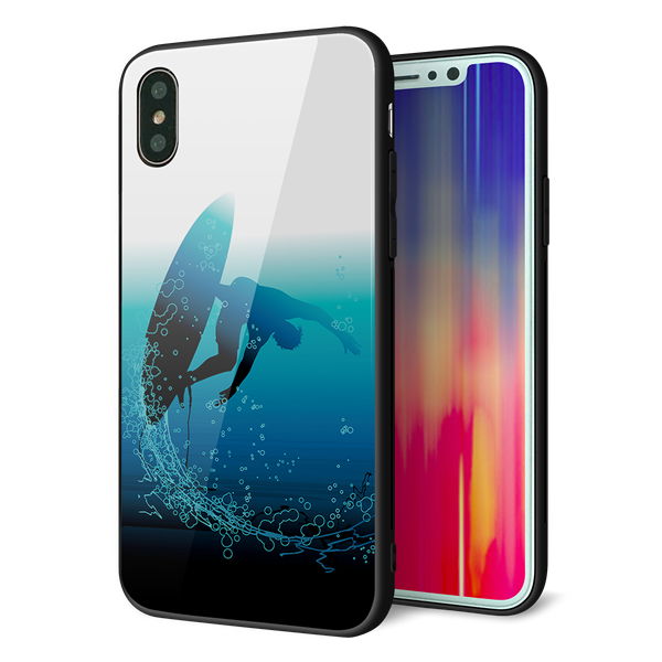 iPhone XS 強化ガラス&TPUスマホケース ガラプリ【416 カットバック】