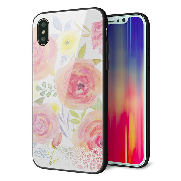 iPhone XS 強化ガラス&TPUスマホケース ガラプリ【SC945 ドゥ・パフューム3】