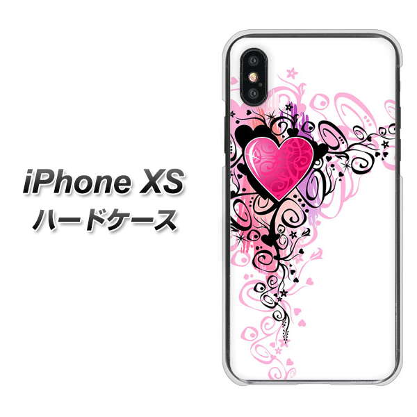 iPhone XS 高画質仕上げ 背面印刷 ハードケース【007 スタイリッシュハート】