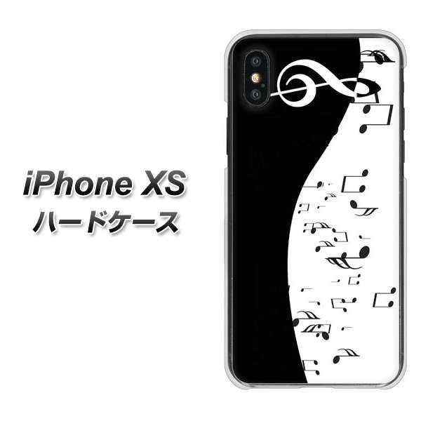 iPhone XS 高画質仕上げ 背面印刷 ハードケース【114 モノトーンのリズム】