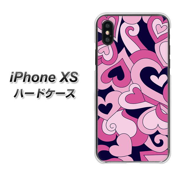 iPhone XS 高画質仕上げ 背面印刷 ハードケース【223 ハートの調べ】