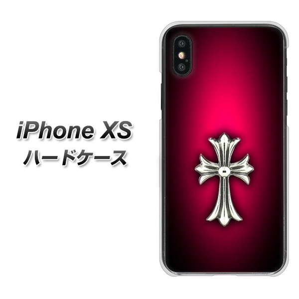 iPhone XS 高画質仕上げ 背面印刷 ハードケース【249 クロスレッド】