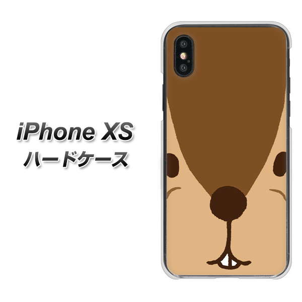 iPhone XS 高画質仕上げ 背面印刷 ハードケース【349 りす】