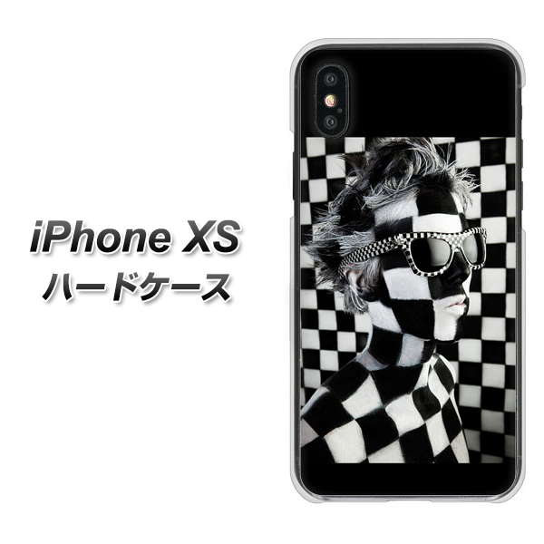 iPhone XS 高画質仕上げ 背面印刷 ハードケース【357 bk&wh】
