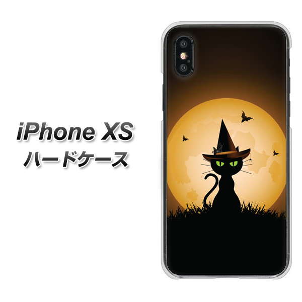 iPhone XS 高画質仕上げ 背面印刷 ハードケース【440 猫の魔法使い】