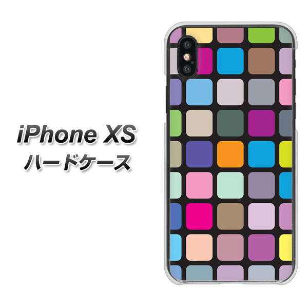 iPhone XS 高画質仕上げ 背面印刷 ハードケース【509 カラースクエア】