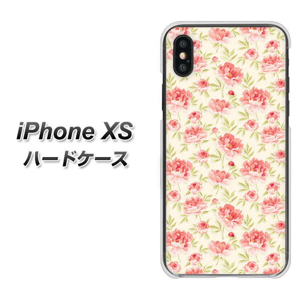 iPhone XS 高画質仕上げ 背面印刷 ハードケース【593 北欧の小花S】