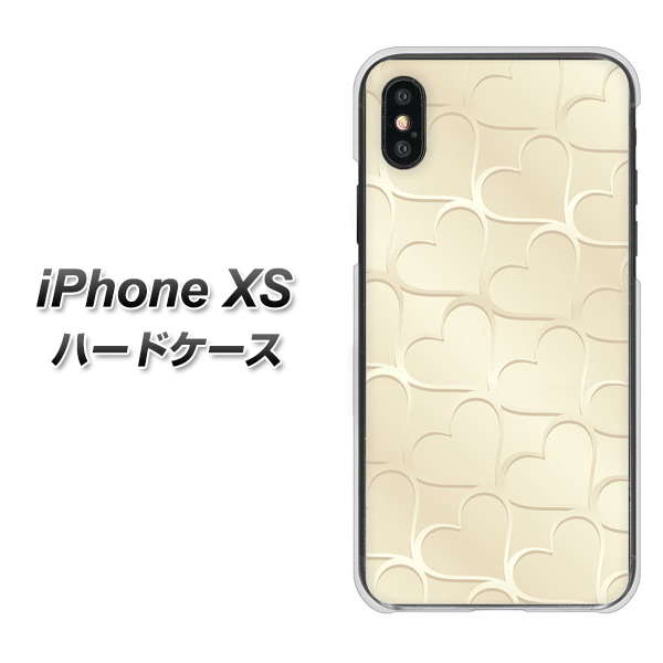 iPhone XS 高画質仕上げ 背面印刷 ハードケース【630 かくれハート】