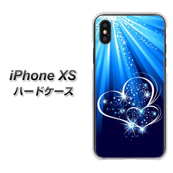 iPhone XS 高画質仕上げ 背面印刷 ハードケース【702 スイミングハート】