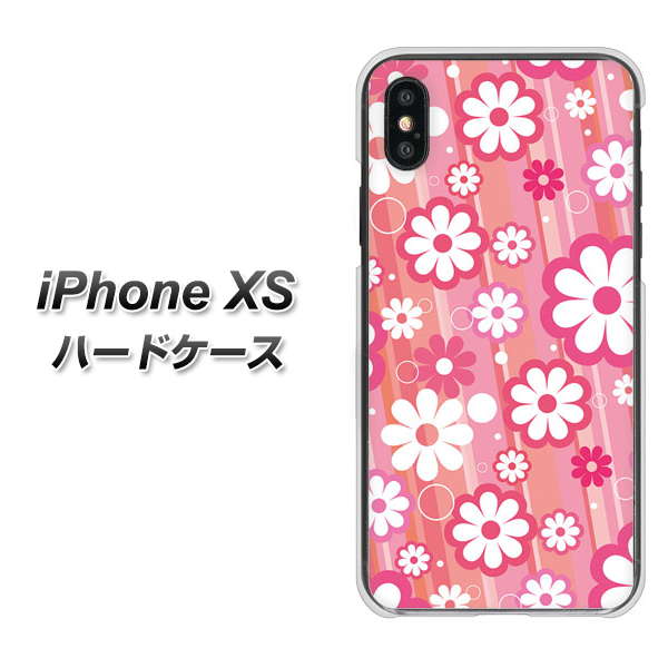 iPhone XS 高画質仕上げ 背面印刷 ハードケース【751 マーガレット(ピンク系)】