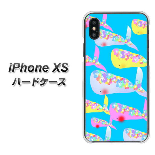 iPhone XS 高画質仕上げ 背面印刷 ハードケース【1045 くじらの仲間】