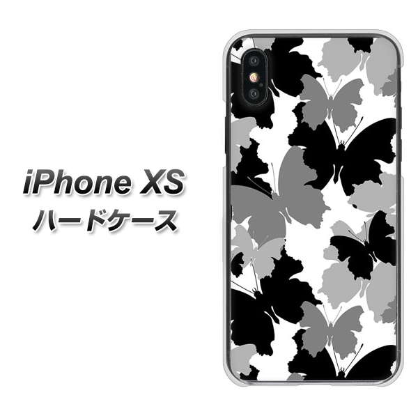 iPhone XS 高画質仕上げ 背面印刷 ハードケース【1336 夜の蝶】