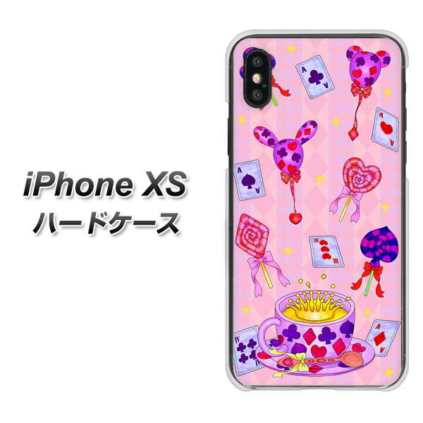 iPhone XS 高画質仕上げ 背面印刷 ハードケース【AG817 トランプティー(ピンク)】
