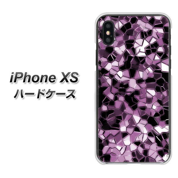 iPhone XS 高画質仕上げ 背面印刷 ハードケース【EK837 テクニカルミラーパープル】