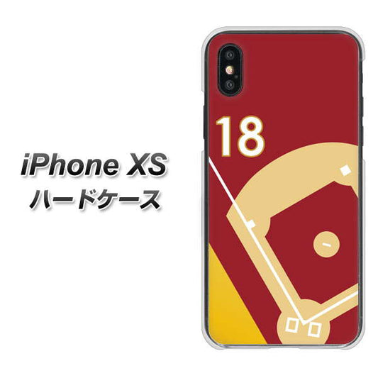 iPhone XS 高画質仕上げ 背面印刷 ハードケース【IB924 baseball_グラウンド】
