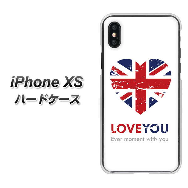 iPhone XS 高画質仕上げ 背面印刷 ハードケース【SC803 ユニオンジャック ハートビンテージ】