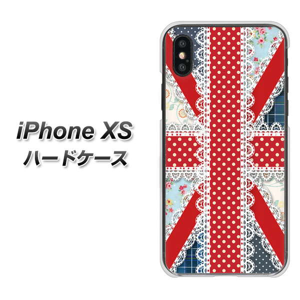 iPhone XS 高画質仕上げ 背面印刷 ハードケース【SC805 ユニオンジャック レース】