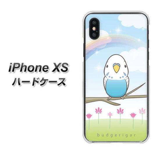 iPhone XS 高画質仕上げ 背面印刷 ハードケース【SC839 セキセイインコ ブルー】