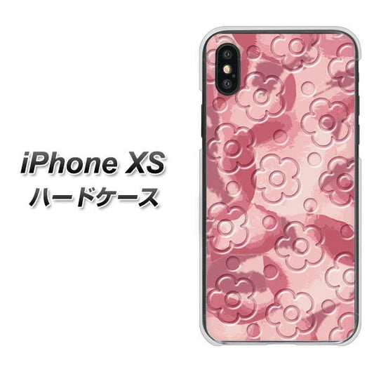 iPhone XS 高画質仕上げ 背面印刷 ハードケース【SC846 フラワーヴェルニ花ピンク(ローズヴェルール)】