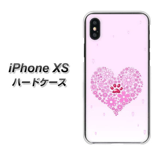 iPhone XS 高画質仕上げ 背面印刷 ハードケース【YA956 ハート03 素材クリア】