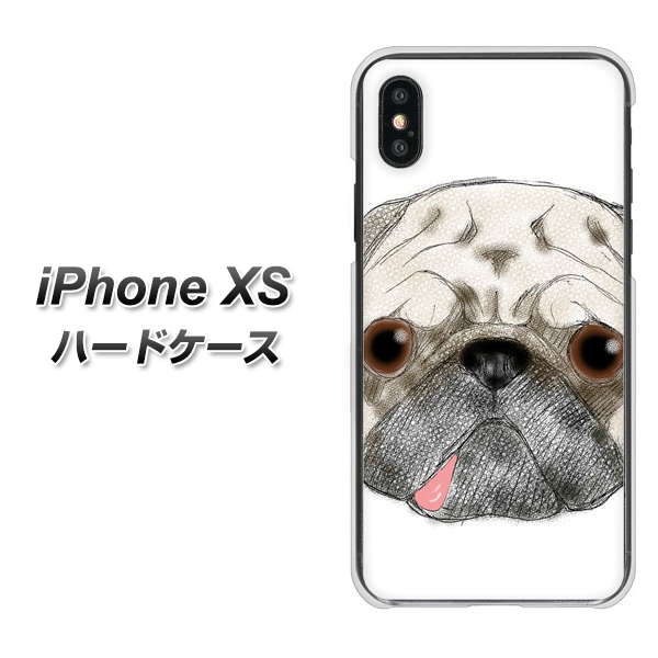 iPhone XS 高画質仕上げ 背面印刷 ハードケース【YD855 パグ01】