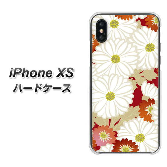iPhone XS 高画質仕上げ 背面印刷 ハードケース【YJ322 和柄 菊】