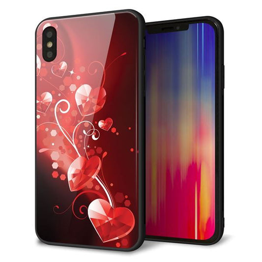 iPhone XS Max 強化ガラス&TPUスマホケース ガラプリ【385 クリスタルな恋】