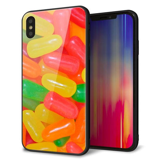 iPhone XS Max 強化ガラス&TPUスマホケース ガラプリ【449 ジェリービーンズ】