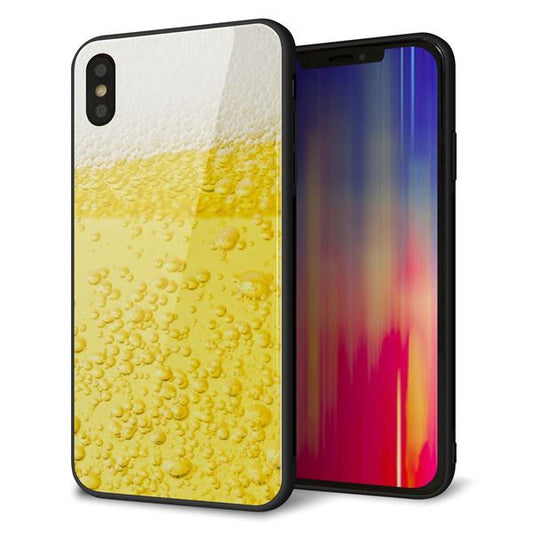 iPhone XS Max 強化ガラス&TPUスマホケース ガラプリ【450 生ビール】