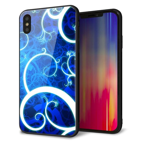 iPhone XS Max 強化ガラス&TPUスマホケース ガラプリ【EK850 神秘の草】