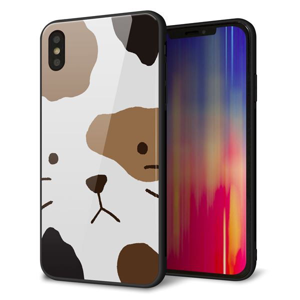 iPhone XS Max 強化ガラス&TPUスマホケース ガラプリ【IA801 みけ】