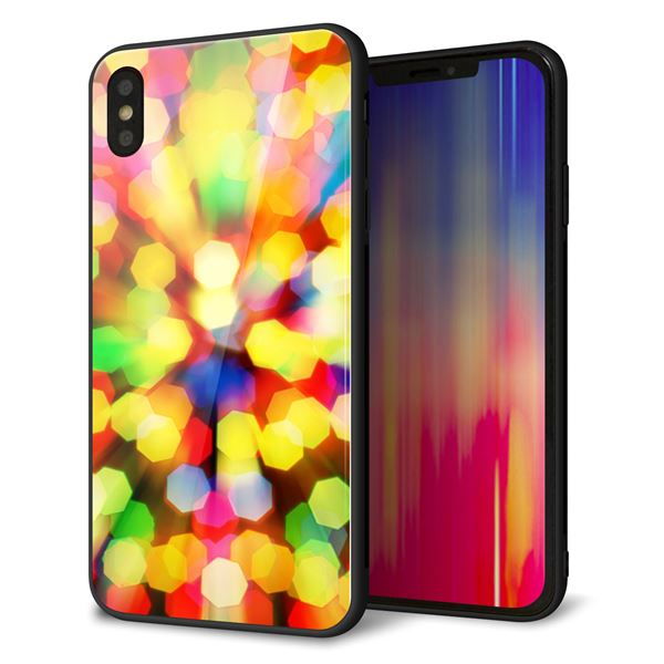 iPhone XS Max 強化ガラス&TPUスマホケース ガラプリ【VA874 未来へのワープ】
