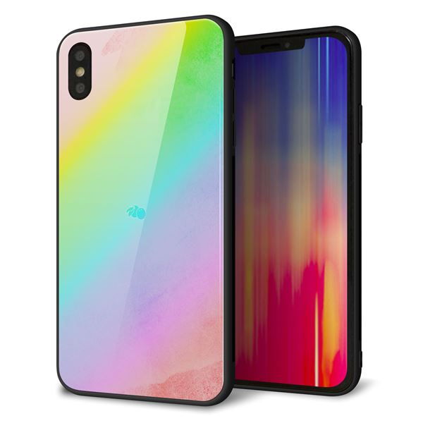 iPhone XS Max 強化ガラス&TPUスマホケース ガラプリ【YJ287 デザイン】
