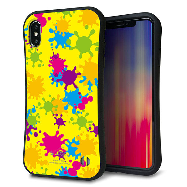 iPhone XS Max スマホケース 「SEA Grip」 グリップケース Sライン 【MA879 ペイントイエロー】 UV印刷