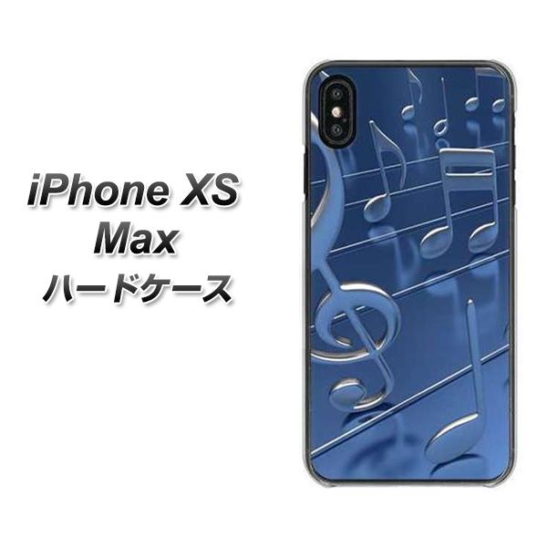 iPhone XS Max 高画質仕上げ 背面印刷 ハードケース【286 3D 音符】