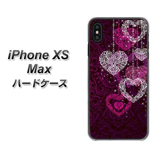 iPhone XS Max 高画質仕上げ 背面印刷 ハードケース【468 ハートのシャンデリア】