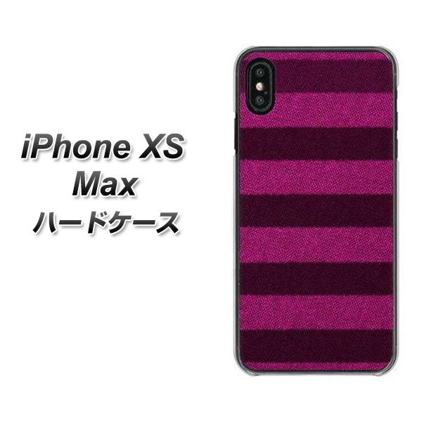 iPhone XS Max 高画質仕上げ 背面印刷 ハードケース【534 極太ボーダーPK&NV】