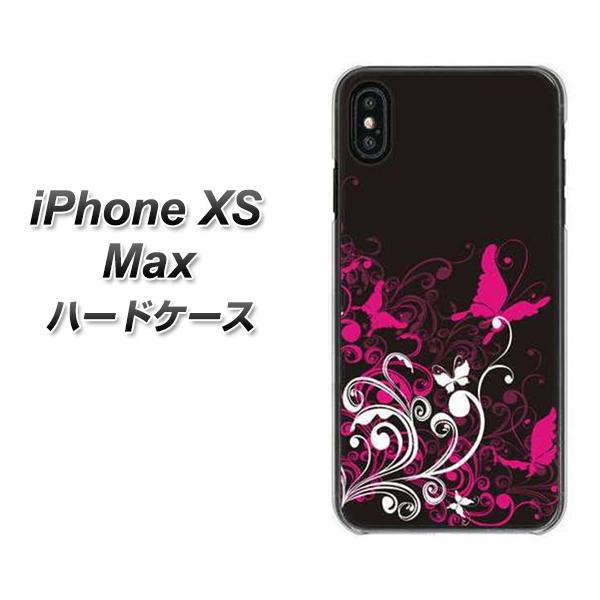 iPhone XS Max 高画質仕上げ 背面印刷 ハードケース【585 闇に舞う蝶】