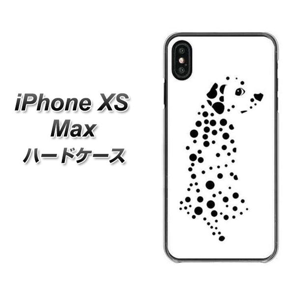 iPhone XS Max 高画質仕上げ 背面印刷 ハードケース【1038 振り向くダルメシアン(WH)】