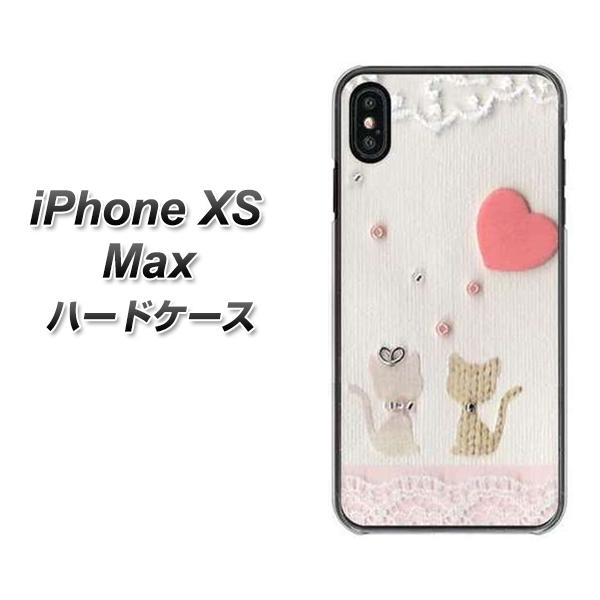iPhone XS Max 高画質仕上げ 背面印刷 ハードケース【1104 クラフト写真ネコ(ハートM)】