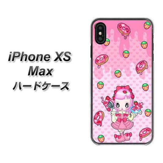 iPhone XS Max 高画質仕上げ 背面印刷 ハードケース【AG816 ストロベリードーナツ(水玉ピンク)】