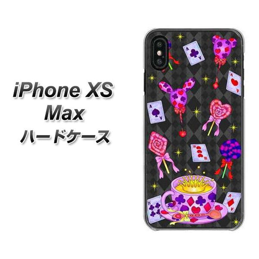 iPhone XS Max 高画質仕上げ 背面印刷 ハードケース【AG818 トランプティー(黒)】